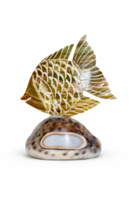 fish-shaped sea shell souvenir,