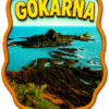 Coastal landscape with rocky formations Gokarna Fridge Magnet