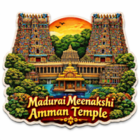 Madurai Meenakshi Amman Temple fridge magnet