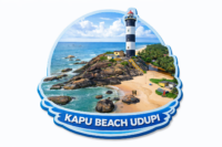 Kapu beach fridge magnet
