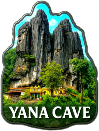 Yana cave Fridge Magnet double layer wood