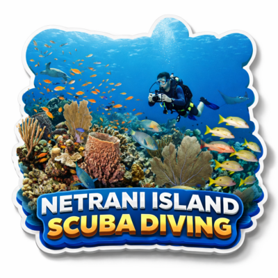 Netrani Scuba Fridge Magnet double layer wood