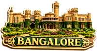 Bangalore fridge magnet - wood