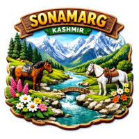 Kashmir Fridge magnet- Sonmarg