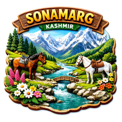 Kashmir Fridge magnet- Sonmarg
