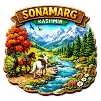 Kashmir Fridge magnet- Sonmarg
