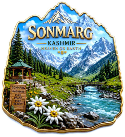 Kashmir Fridge magnet- Sonmarg